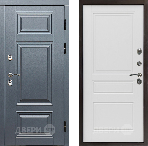 Входная металлическая Дверь Престиж TERMO с терморазрывом Премиум Грэй Классика Лиственница белая в Фрязино
