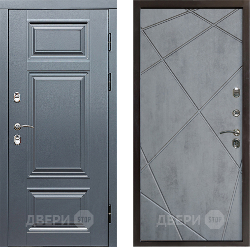 Дверь Престиж TERMO с терморазрывом Премиум Грэй Лучи Бетон темный в Фрязино