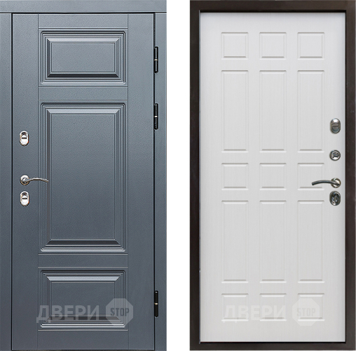 Входная металлическая Дверь Престиж TERMO с терморазрывом Премиум Грэй Спарта Лиственница белая в Фрязино
