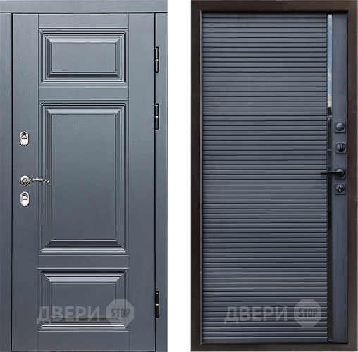 Входная металлическая Дверь Престиж TERMO с терморазрывом Премиум Грэй Porte Черный кварц в Фрязино
