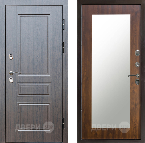 Входная металлическая Дверь Престиж TERMO с терморазрывом Классика Зеркало пастораль Дуб в Фрязино