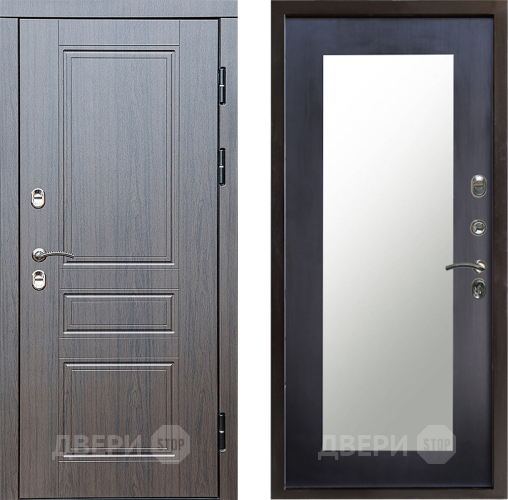 Входная металлическая Дверь Престиж TERMO с терморазрывом Классика Зеркало пастораль Венге в Фрязино