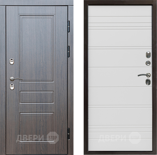 Входная металлическая Дверь Престиж TERMO с терморазрывом Классика Line Белый в Фрязино