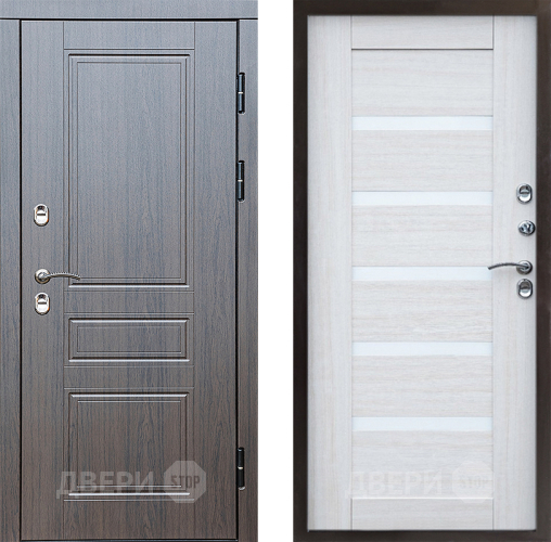 Входная металлическая Дверь Престиж TERMO с терморазрывом Классика Царга Лиственница белая в Фрязино