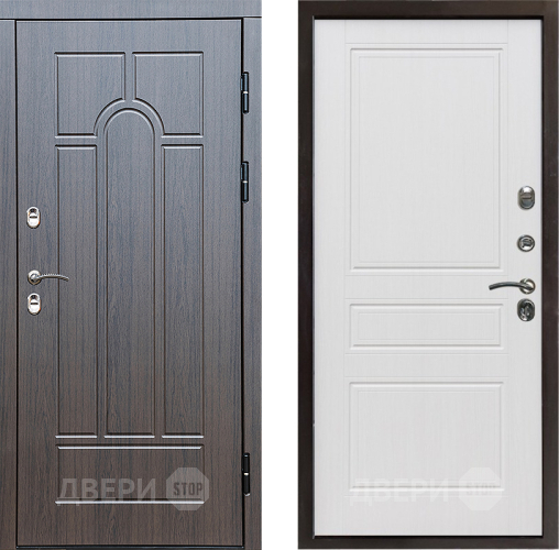 Входная металлическая Дверь Престиж TERMO с терморазрывом Арка Классика Белое дерево в Фрязино