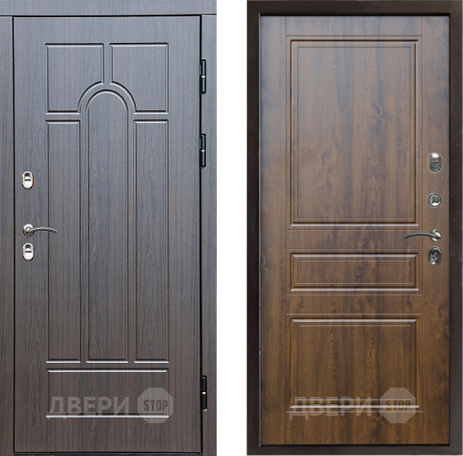 Входная металлическая Дверь Престиж TERMO с терморазрывом Арка Классика Дуб в Фрязино