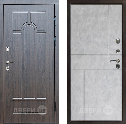 Входная металлическая Дверь Престиж TERMO с терморазрывом Арка Горизонт Бетон светлый в Фрязино