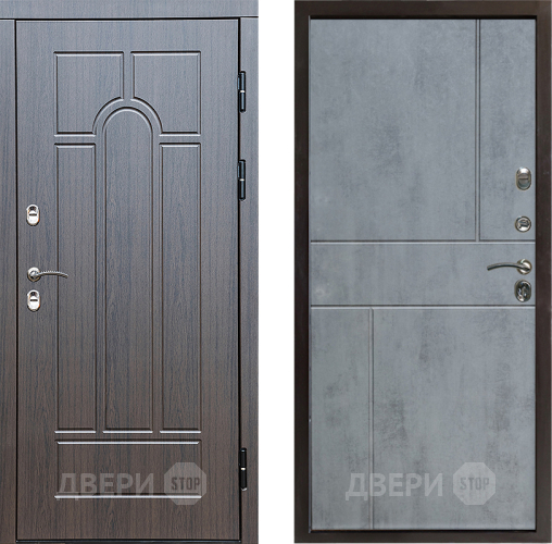 Входная металлическая Дверь Престиж TERMO с терморазрывом Арка Горизонт Бетон темный в Фрязино