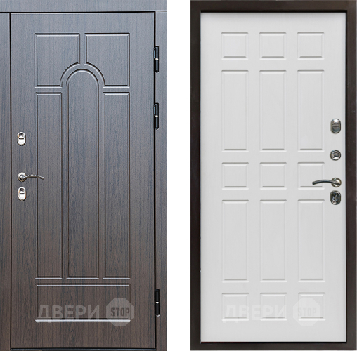 Входная металлическая Дверь Престиж TERMO с терморазрывом Арка Спарта Белое дерево в Фрязино