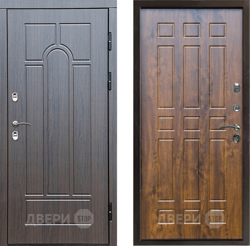 Входная металлическая Дверь Престиж TERMO с терморазрывом Арка Спарта Дуб в Фрязино