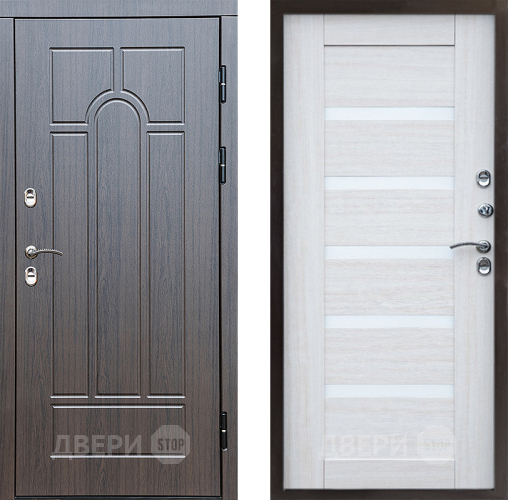 Входная металлическая Дверь Престиж TERMO с терморазрывом Арка Царга Лиственница белая в Фрязино