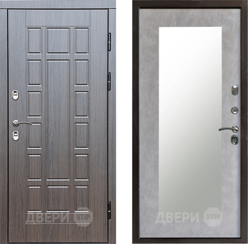 Дверь Престиж TERMO с терморазрывом Престиж Зеркало пастораль Бетон светлый в Фрязино