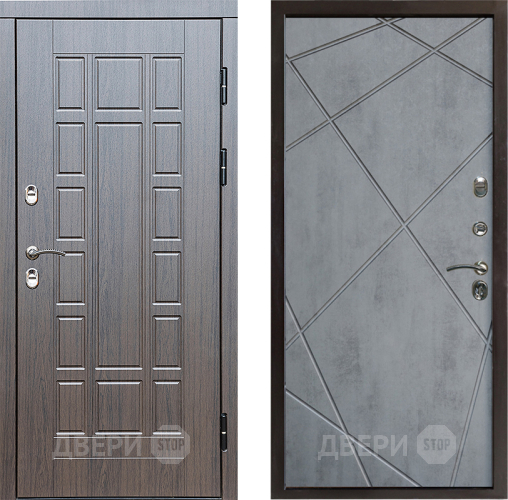 Входная металлическая Дверь Престиж TERMO с терморазрывом Престиж Лучи Бетон темный в Фрязино
