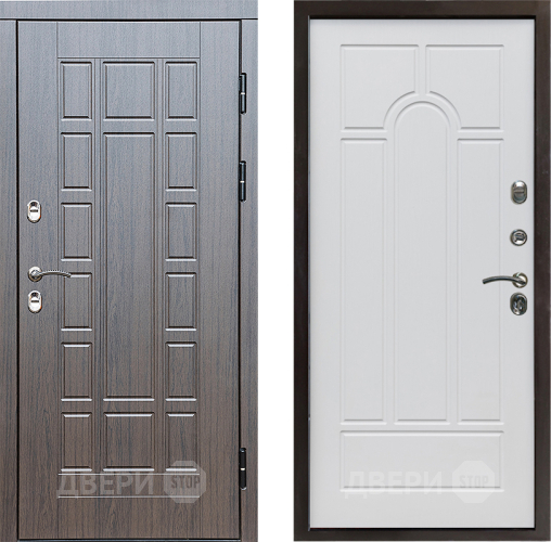 Входная металлическая Дверь Престиж TERMO с терморазрывом Престиж Арка Белое дерево в Фрязино