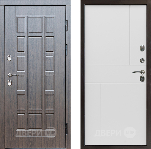 Входная металлическая Дверь Престиж TERMO с терморазрывом Престиж Горизонт Бетон белый в Фрязино