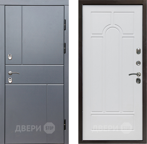 Дверь Престиж TERMO с терморазрывом Горизонт Грэй Арка Белое дерево в Фрязино