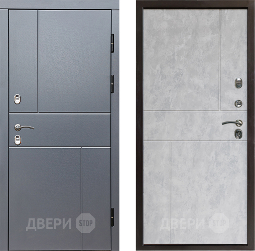Входная металлическая Дверь Престиж TERMO с терморазрывом Горизонт Грэй Горизонт Бетон светлый в Фрязино
