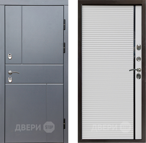 Входная металлическая Дверь Престиж TERMO с терморазрывом Горизонт Грэй Porte Белый в Фрязино