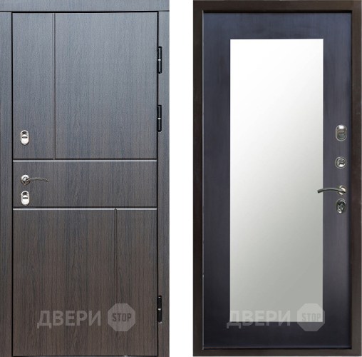 Входная металлическая Дверь Престиж TERMO с терморазрывом Горизонт Венге Зеркало пастораль Венге в Фрязино