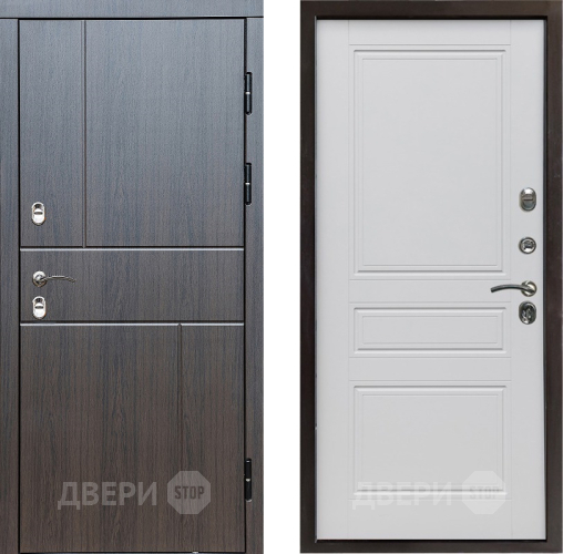 Входная металлическая Дверь Престиж TERMO с терморазрывом Горизонт Венге Классика Белый матовый в Фрязино