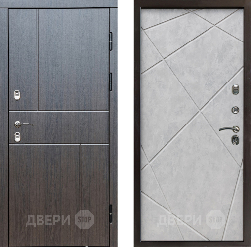 Входная металлическая Дверь Престиж TERMO с терморазрывом Горизонт Венге Лучи Бетон светлый в Фрязино