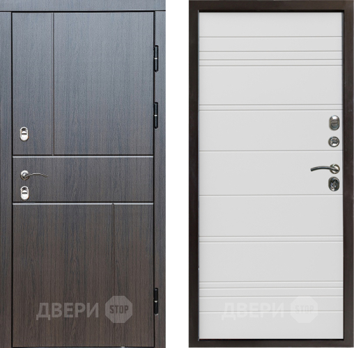 Входная металлическая Дверь Престиж TERMO с терморазрывом Горизонт Венге Line Белый в Фрязино