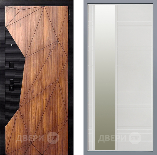 Дверь Заводские двери Морра Зеркало Лира Белый софт в Фрязино