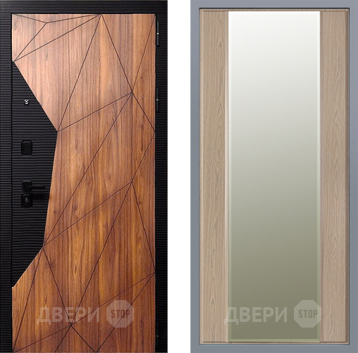 Дверь Заводские двери Морра Зеркало Макси Беленый дуб в Фрязино