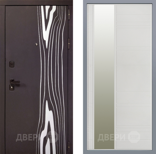 Дверь Заводские двери Леванте Зеркало Лира Белый софт в Фрязино