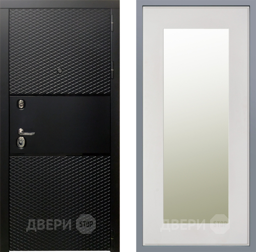 Дверь Заводские двери Тефлон Зеркало Модерн Белый софт в Фрязино