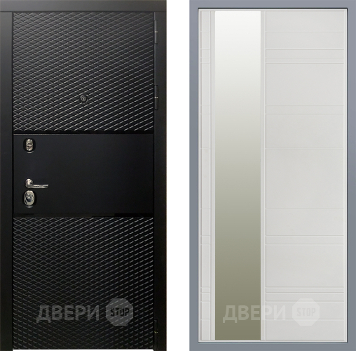 Дверь Заводские двери Тефлон Зеркало Лира Белый софт в Фрязино