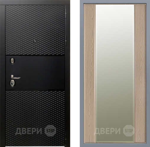 Дверь Заводские двери Тефлон Зеркало Макси Беленый дуб в Фрязино