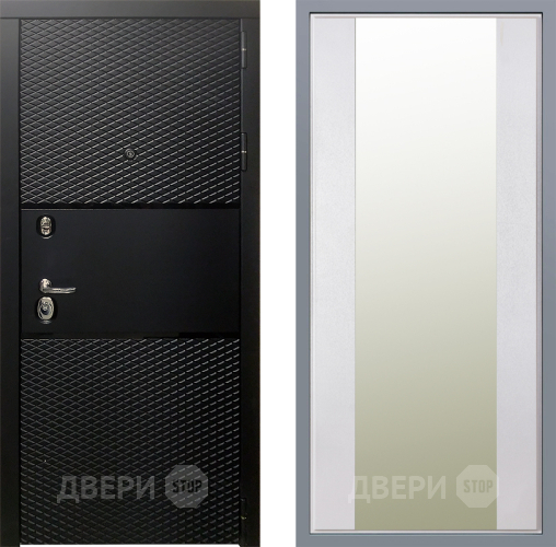 Дверь Заводские двери Тефлон Зеркало Макси Белый шелк в Фрязино