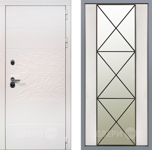 Дверь Заводские двери Дэко Вайт Зеркало Перфекто Структурное дерево в Фрязино