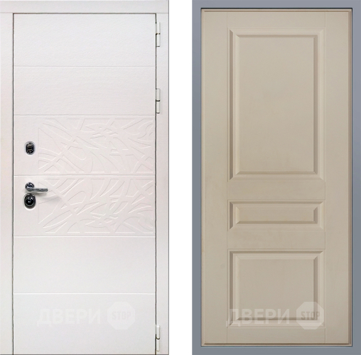 Дверь Заводские двери Дэко Вайт Стокгольм Шампань в Фрязино