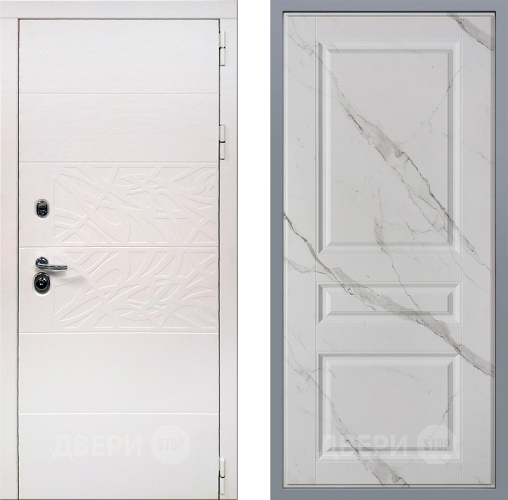 Дверь Заводские двери Дэко Вайт Стокгольм Мрамор белый в Фрязино