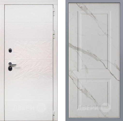 Дверь Заводские двери Дэко Вайт Доррен Мрамор белый в Фрязино