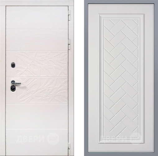 Дверь Заводские двери Дэко Вайт Упра Белый софт в Фрязино