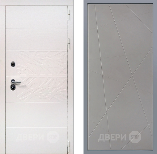 Дверь Заводские двери Дэко Вайт Флитта Грей софт в Фрязино