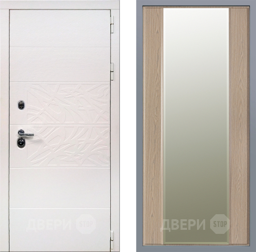 Дверь Заводские двери Дэко Вайт Зеркало Макси Беленый дуб в Фрязино