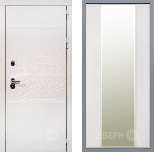 Дверь Заводские двери Дэко Вайт Зеркало Макси Белый матовый в Фрязино