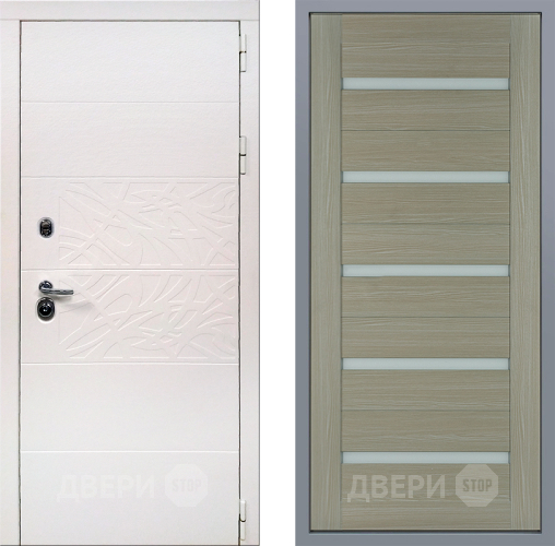 Дверь Заводские двери Дэко Вайт СБ-1 Капучино в Фрязино