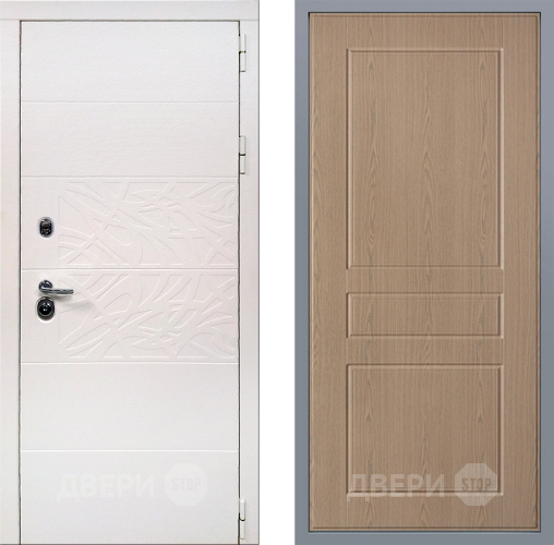 Дверь Заводские двери Дэко Вайт К-2 Беленый дуб в Фрязино