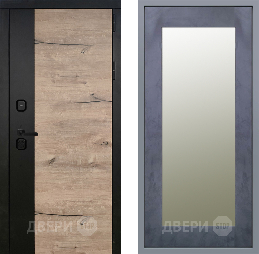 Дверь Заводские двери Ларте Зеркало Модерн Бетон темный в Фрязино