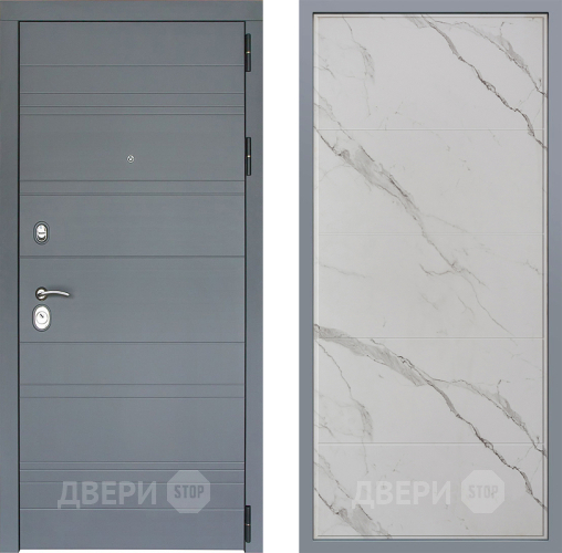 Дверь Заводские двери Лира Софт графит Тривия Мрамор белый в Фрязино