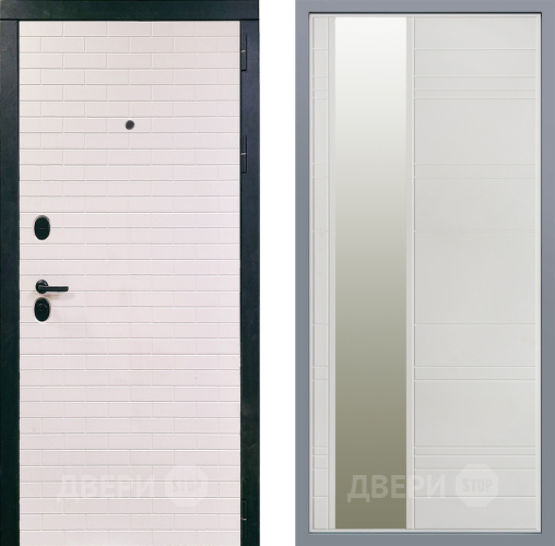 Дверь Заводские двери Сохо Зеркало Лира Белый софт в Фрязино