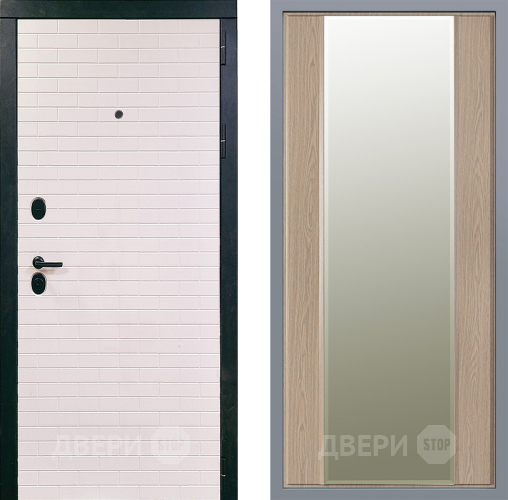 Дверь Заводские двери Сохо Зеркало Макси Беленый дуб в Фрязино