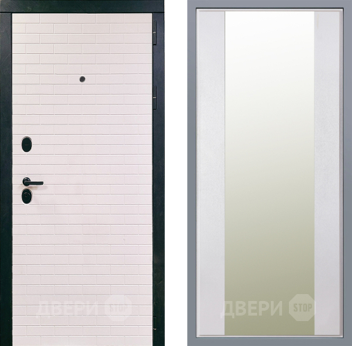 Дверь Заводские двери Сохо Зеркало Макси Белый шелк в Фрязино