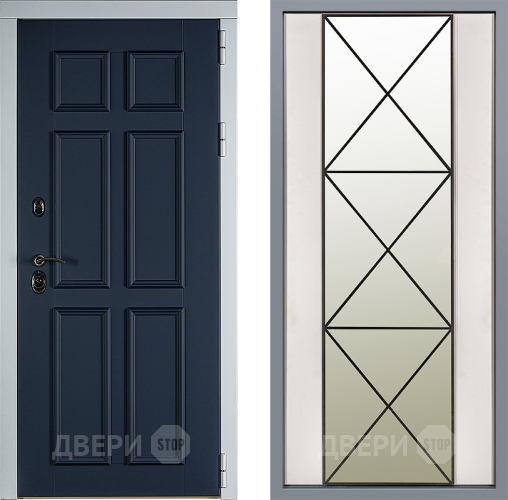 Дверь Заводские двери Стокгольм Зеркало Перфекто Структурное дерево в Фрязино