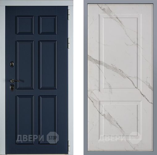 Дверь Заводские двери Стокгольм Доррен Мрамор белый в Фрязино